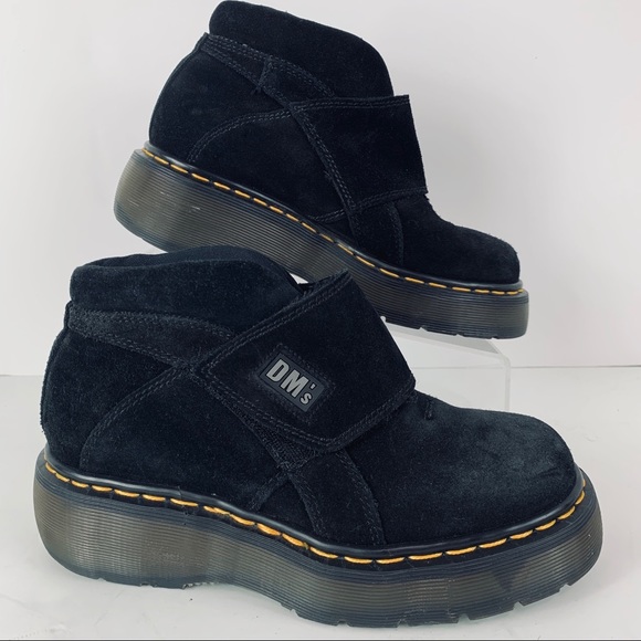 dr martens black suede boots